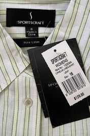 SPORTSCRAFT White and Green Top