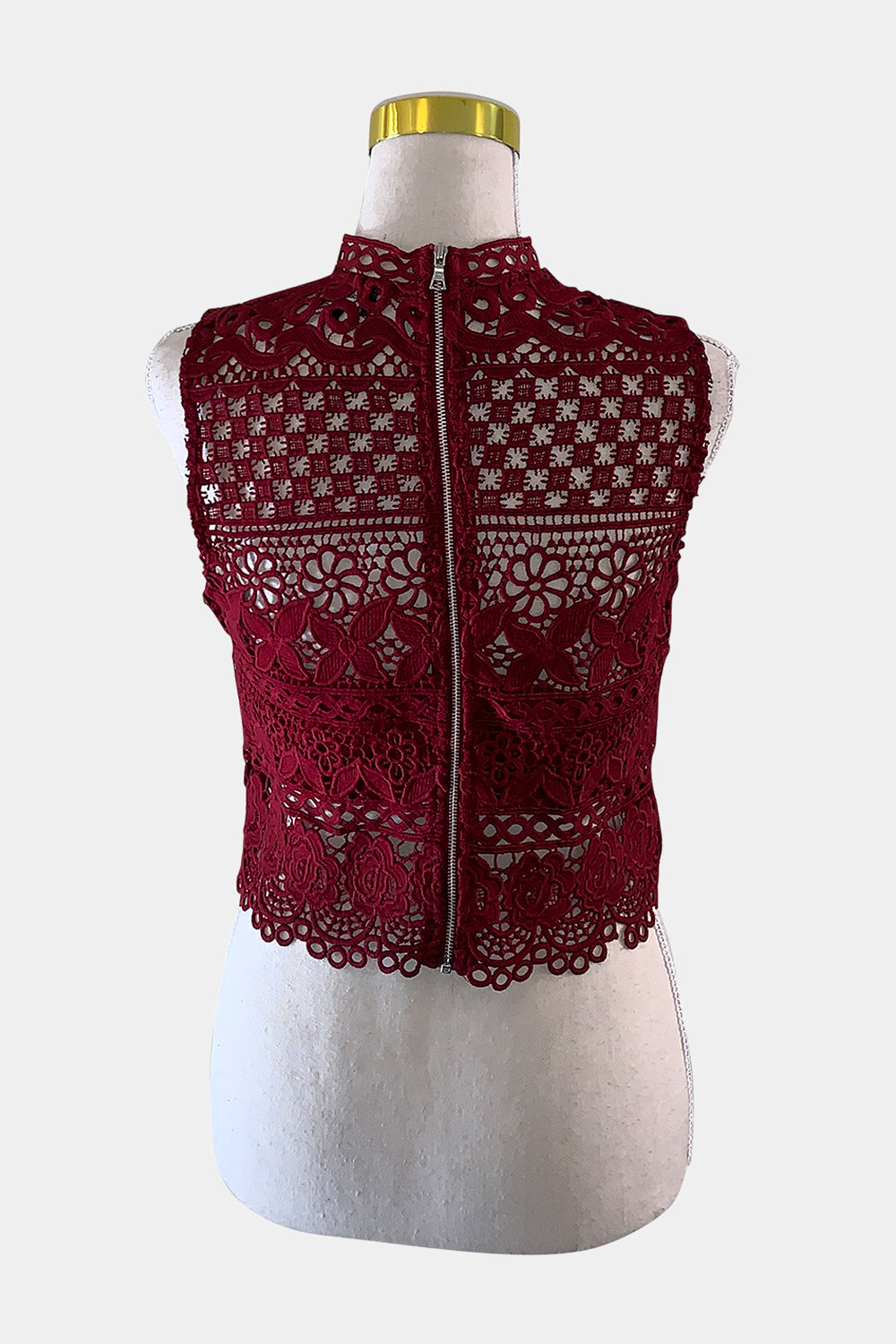 BARDOT Burgundy Top