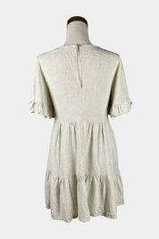 ALLY Cream Linen Mini Dress