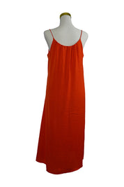 H&M Orange Spaghetti Strap Midi Dress