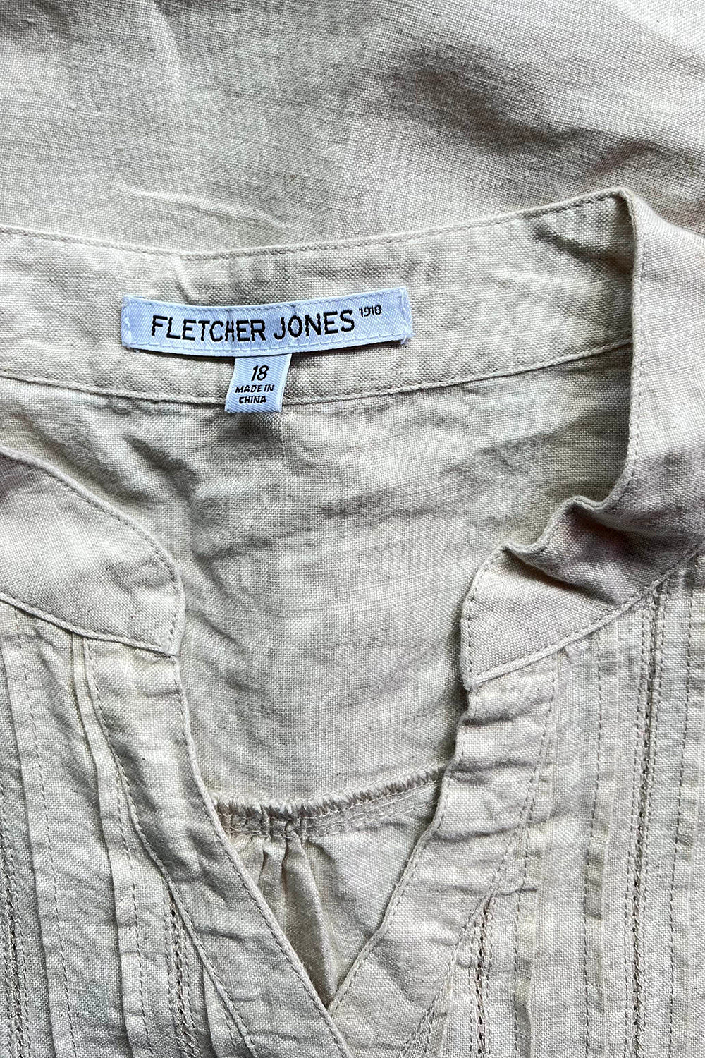 Fletcher Jones Beige Top