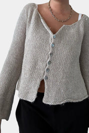 FLANNEL Light Grey Cardigan