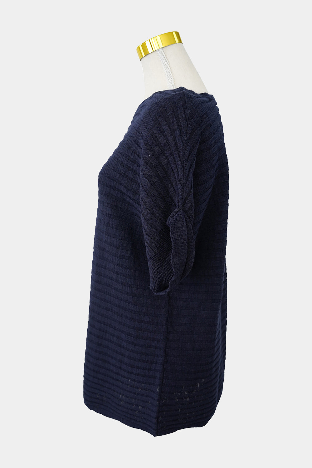 Blue Illusion Navy Short Sleeve Knit Top