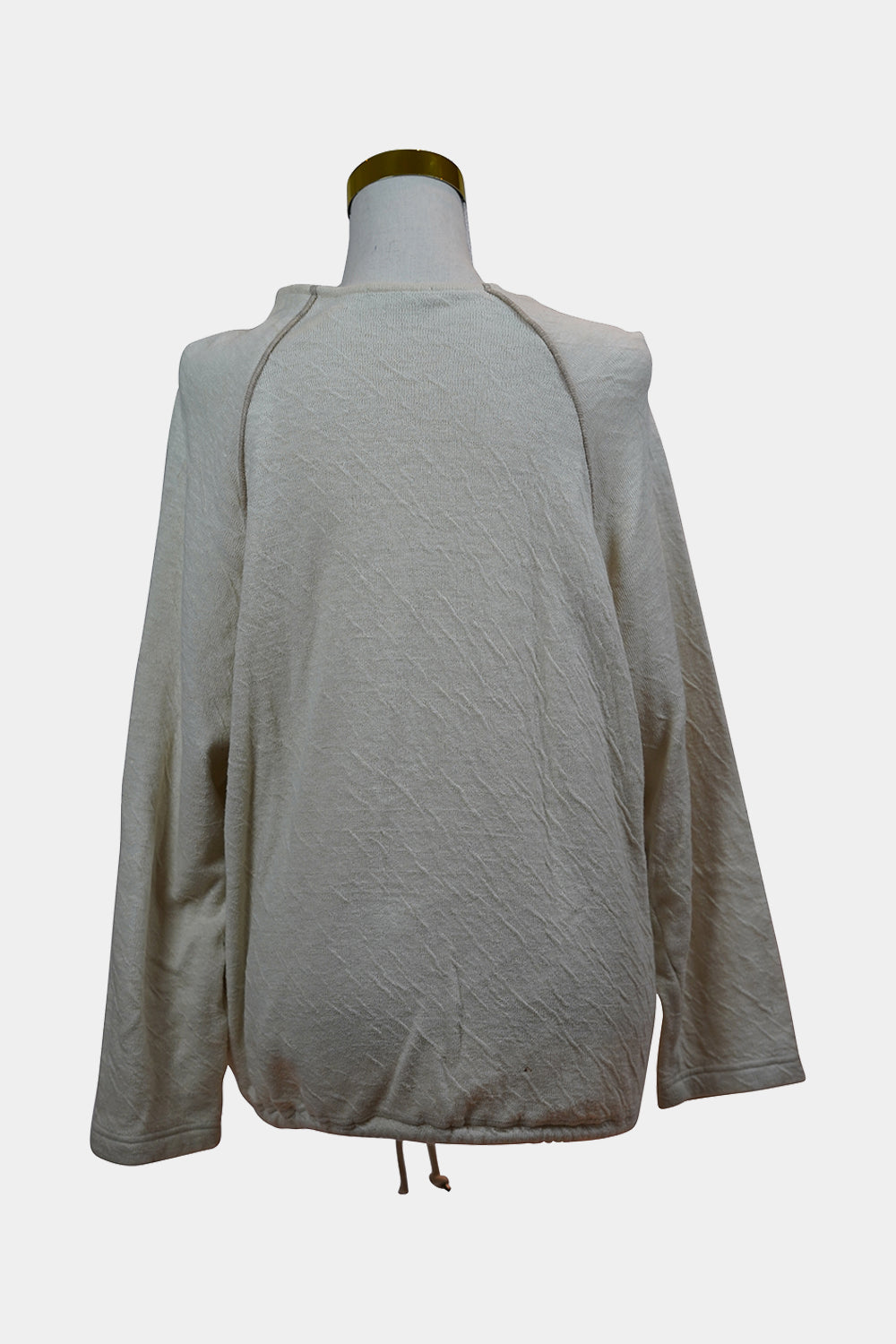 BASSIKE Cream Textured Pull Over
