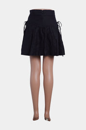 Shona Joy Black Tie Detail Mini Skirt