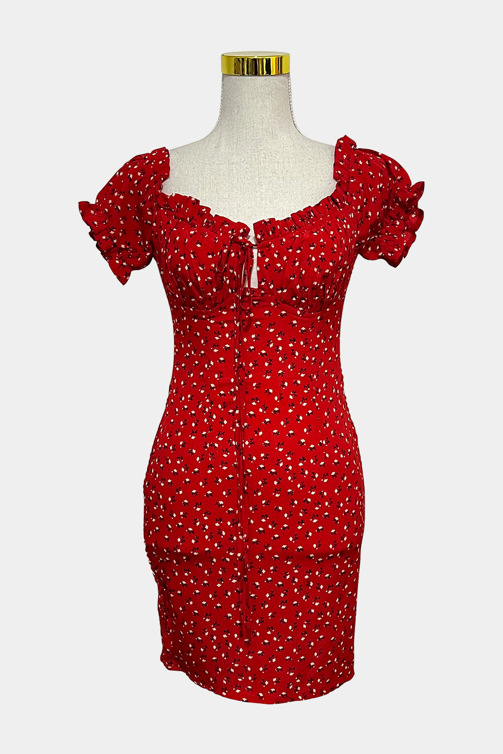 White Fox Red Dress