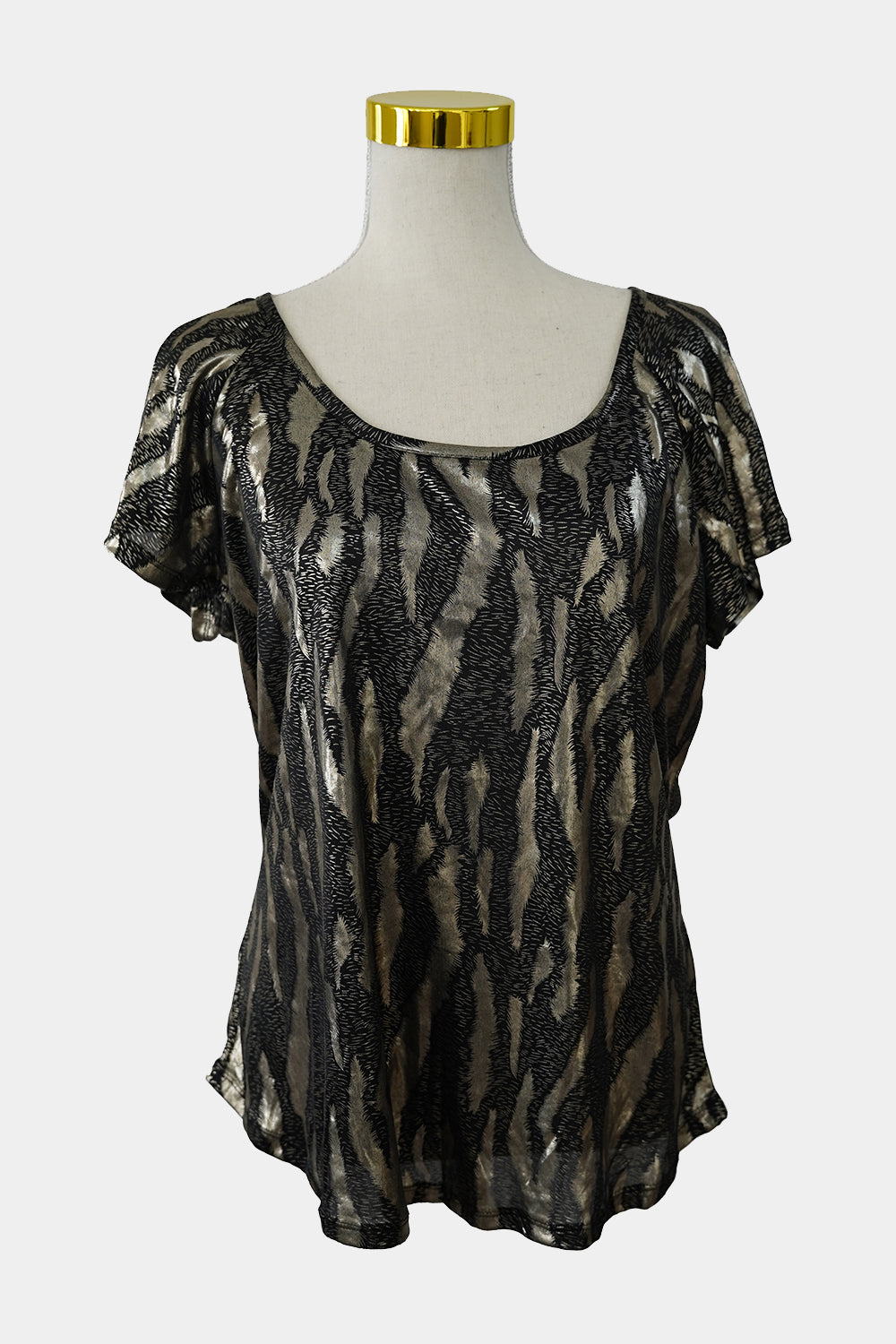 BARDOT Black & Gold Short Sleeve Tee