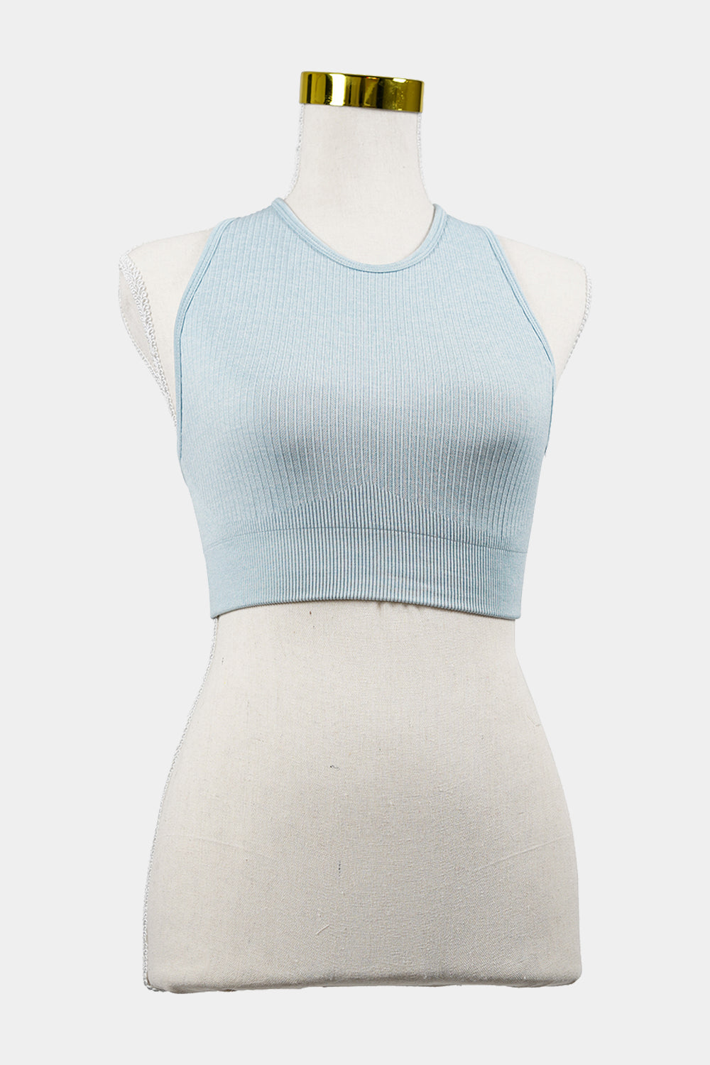 Elite Eleven Blue Ribbed Sports Crop