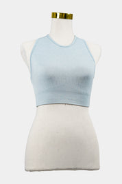 Elite Eleven Blue Ribbed Sports Crop