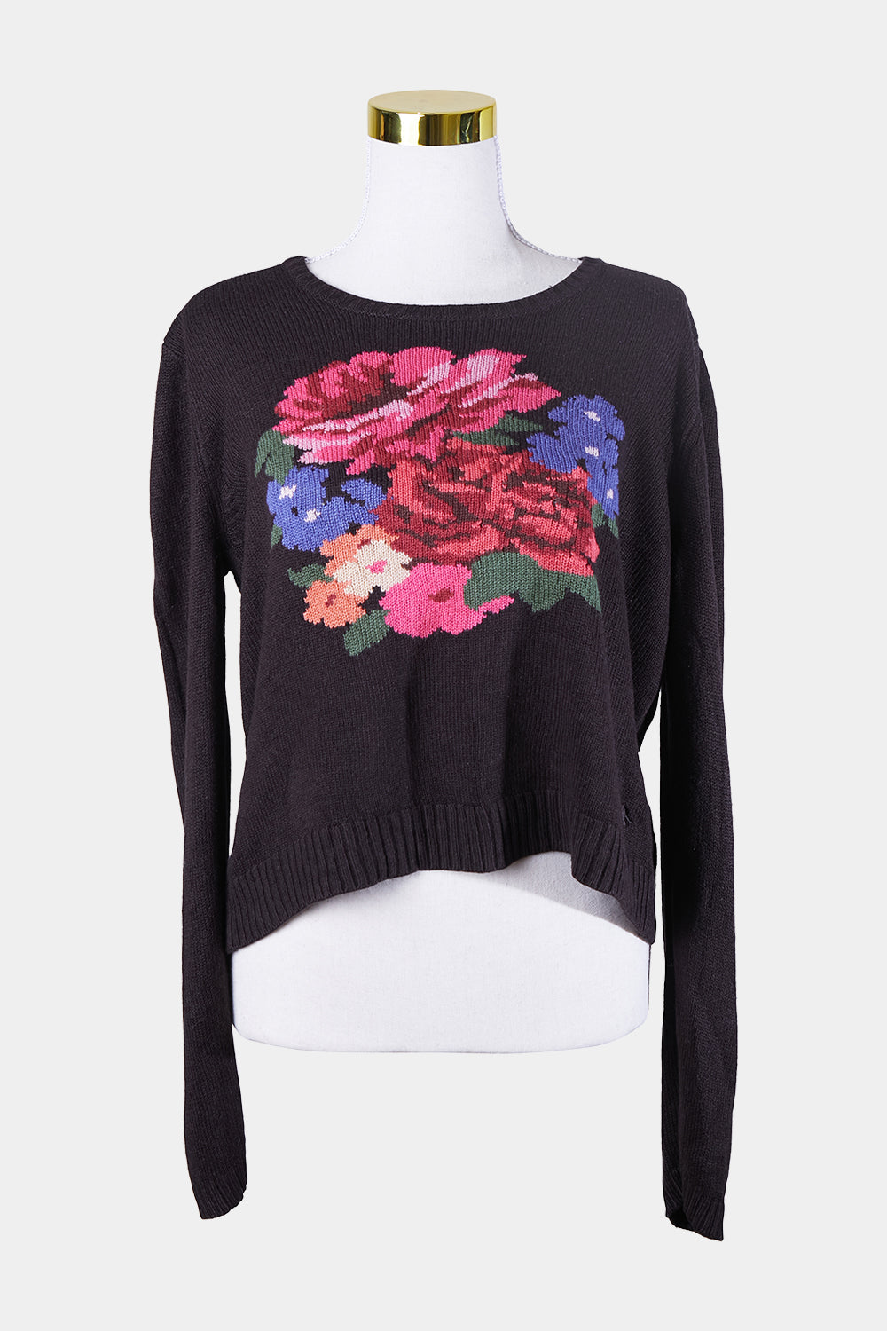 Peter Alexander Black Printed Knit Sweater
