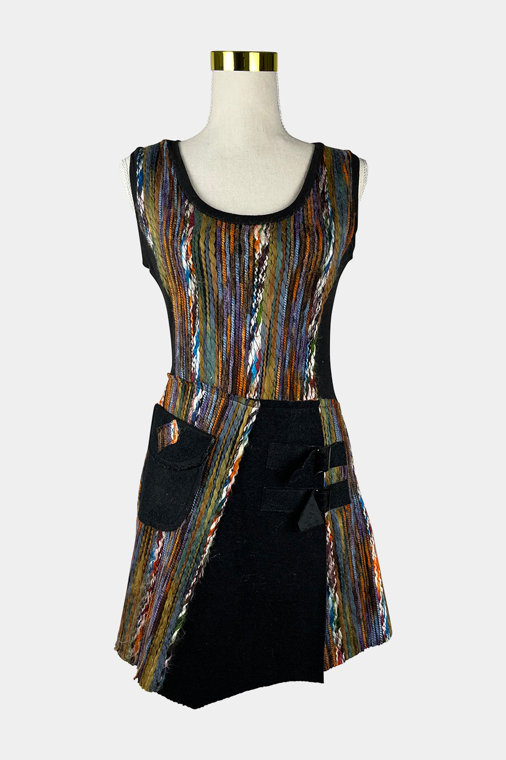 Caroline Morgan Black Scoop Neck Knit Dress