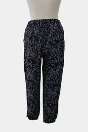 Skin And Threads Navy Elasticated Pants