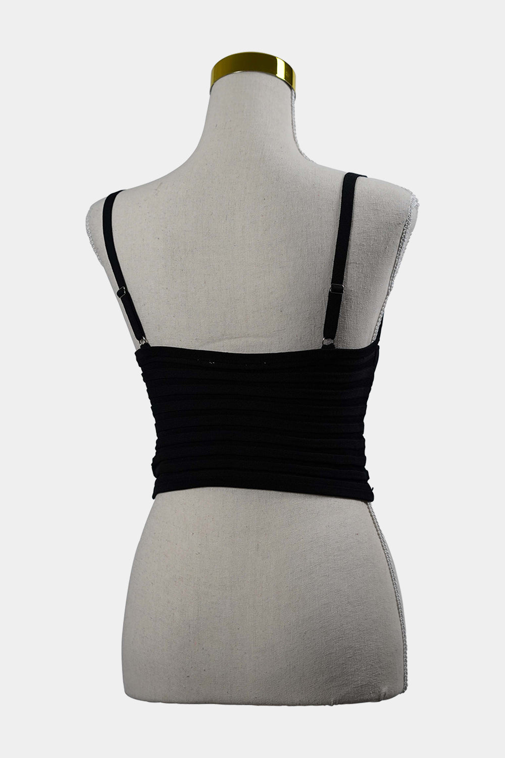 GLASSONS Black Cup Ribbed Crop Top
