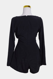TALULAH Black Crossover Playsuit