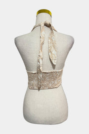 Perfect Stranger White and Beige Top