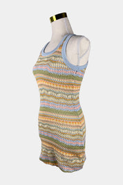 GHANDA Multicoloured Crochet Midi Dress