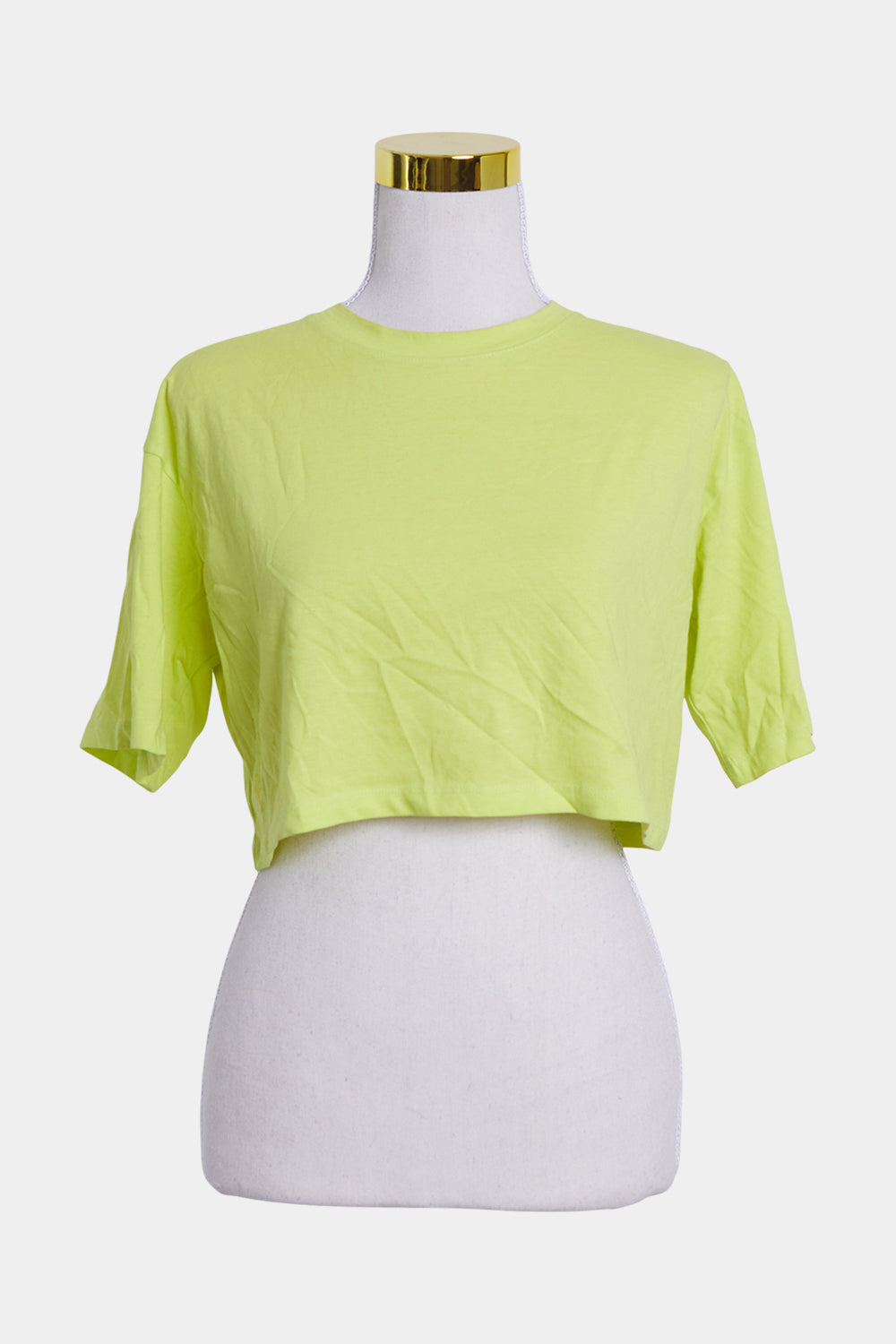 The Frankie Shop Fluoro Green Cropped T Shirt