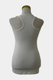For You White Racer Back Tank