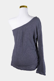 BASSIKE Grey One Shoulder Top