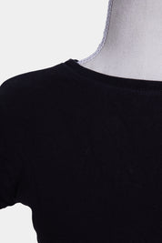Assorted Brands Black Cropped T Shirt