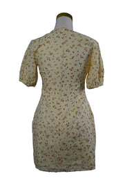 SABO Yellow Mini Floral Dress