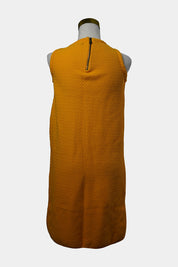ZARA Orange Textured Knit Fitted Tank Dress