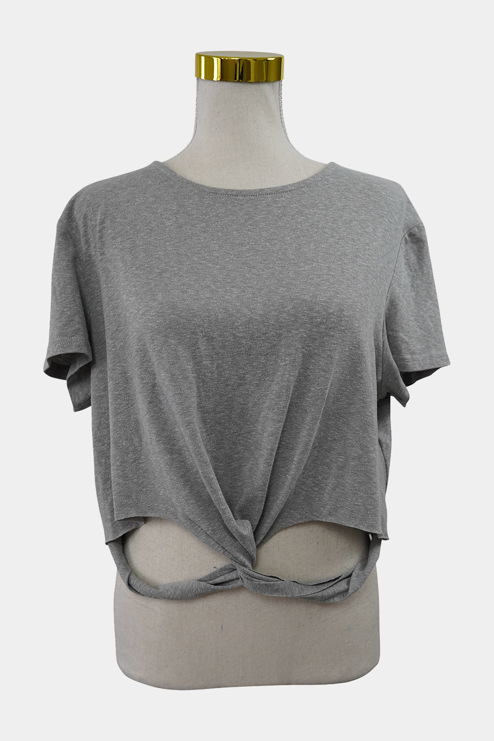 MINKPINK Grey Short Sleeve Cut out T-Shirt