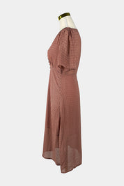 MISSGUIDED Pink Print Midi Dress