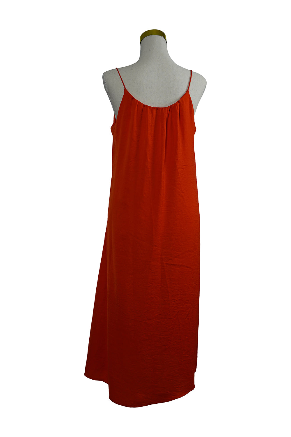 H&M Orange Spaghetti Strap Midi Dress