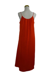 H&M Orange Spaghetti Strap Midi Dress