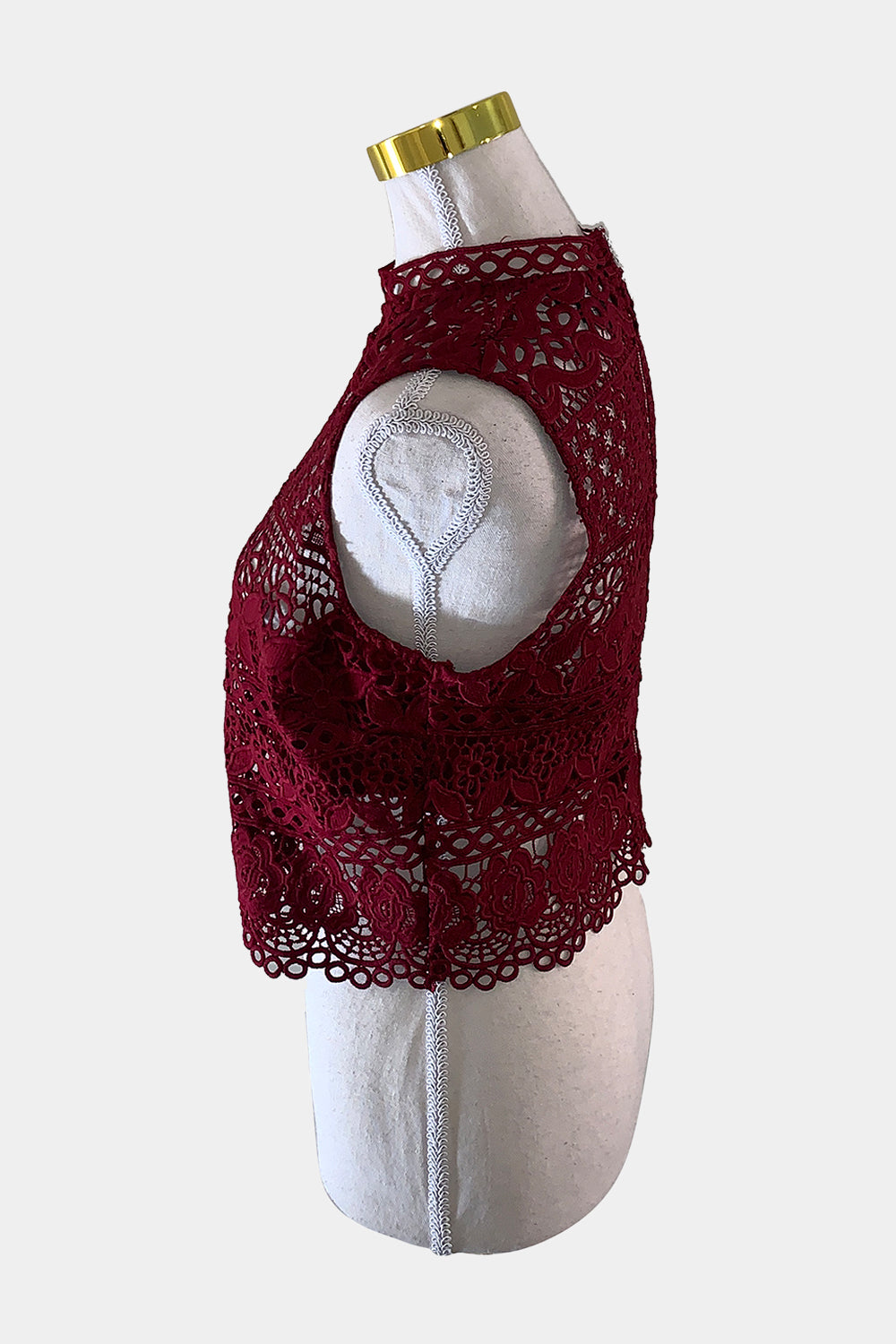 BARDOT Burgundy Top