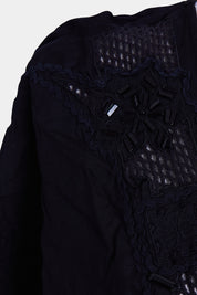 French Connection Black Lace Detail Kaftan