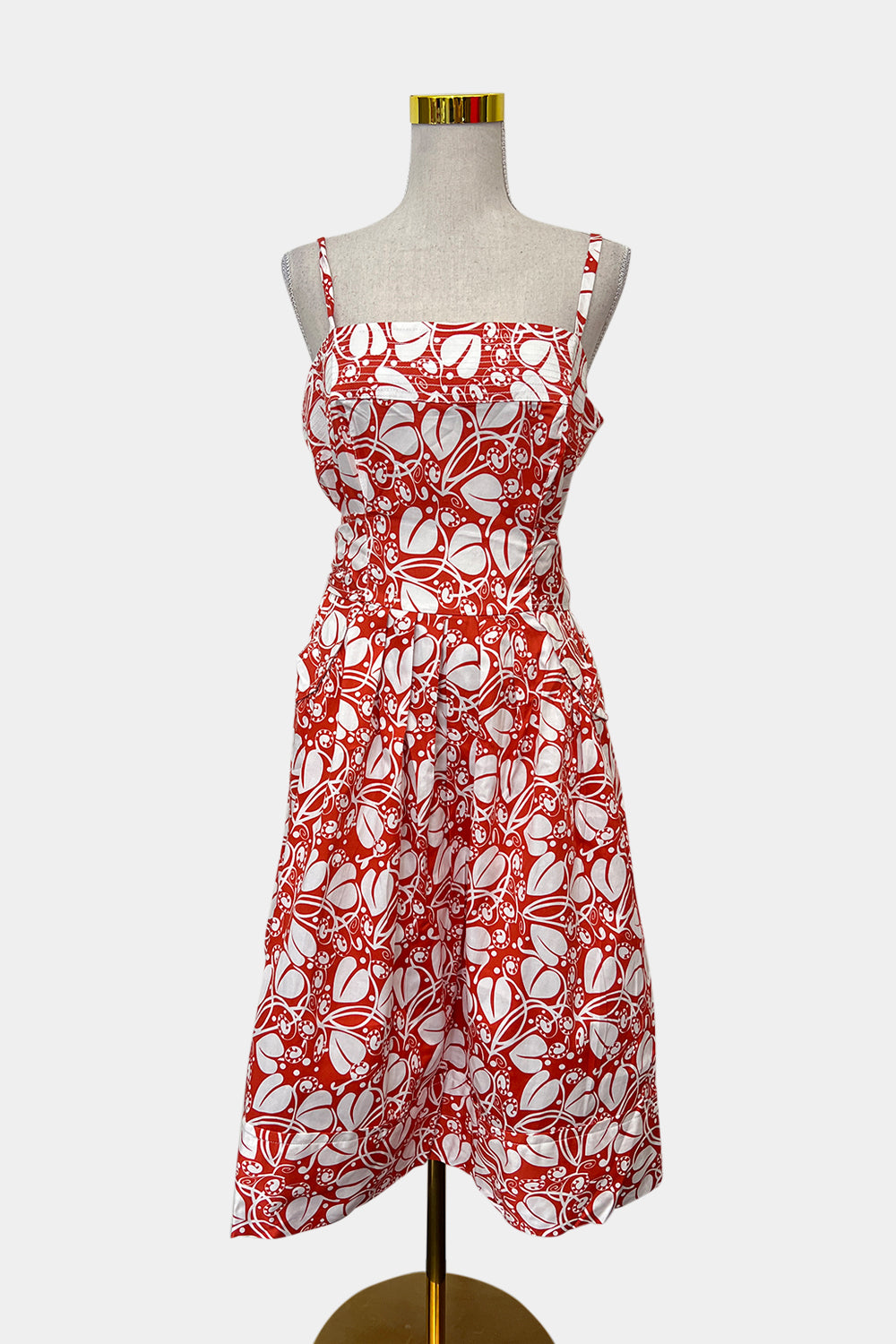 BASQUE Orange and White Dress