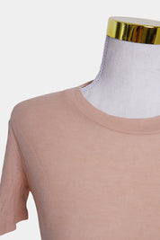 ZARA Tan Sheer Knit T Shirt