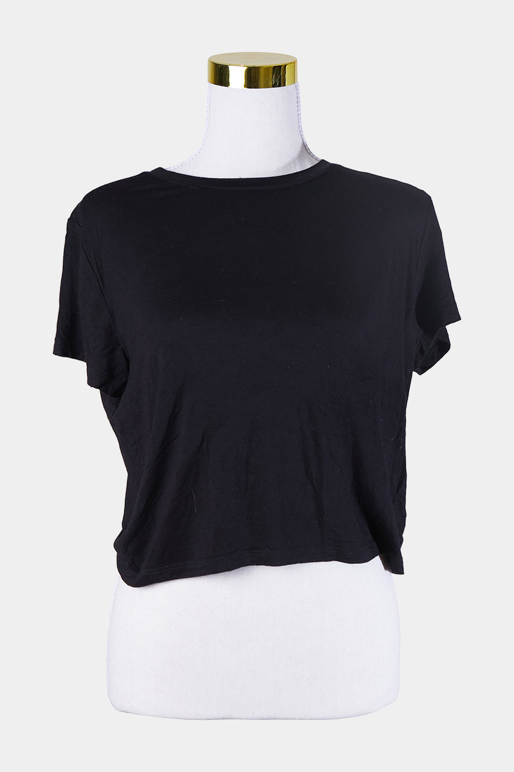 Cotton On Black Crop T Shirt