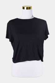 Cotton On Black Crop T Shirt