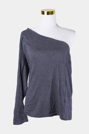 BASSIKE Grey One Shoulder Top