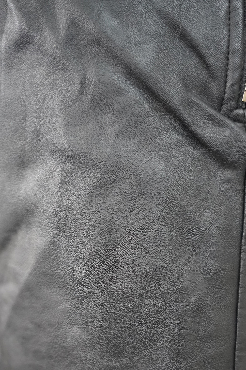 AVA Black Faux Leather Mini Skirt