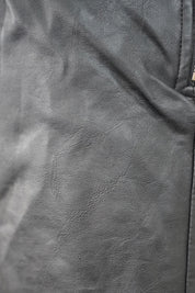 AVA Black Faux Leather Mini Skirt