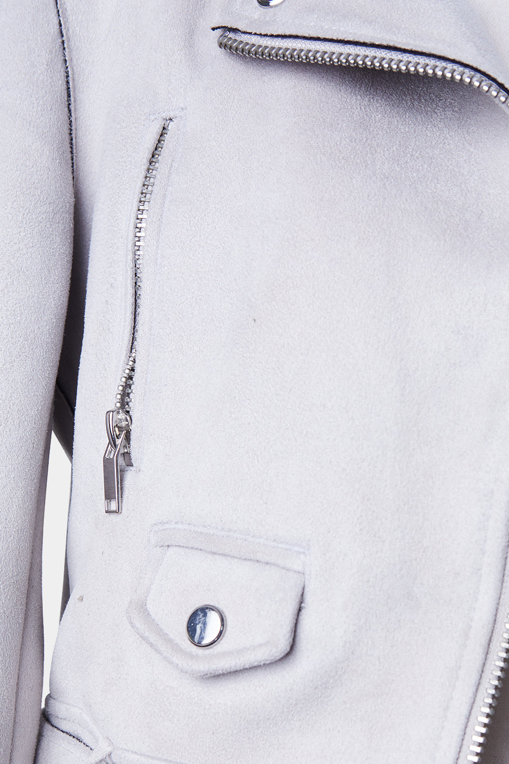 ZARA Grey Suede Biker Jacket