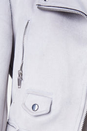 ZARA Grey Suede Biker Jacket