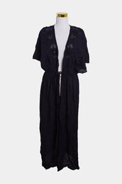 French Connection Black Lace Detail Kaftan