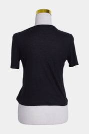 ZARA Black Sheer Fitted T Shirt