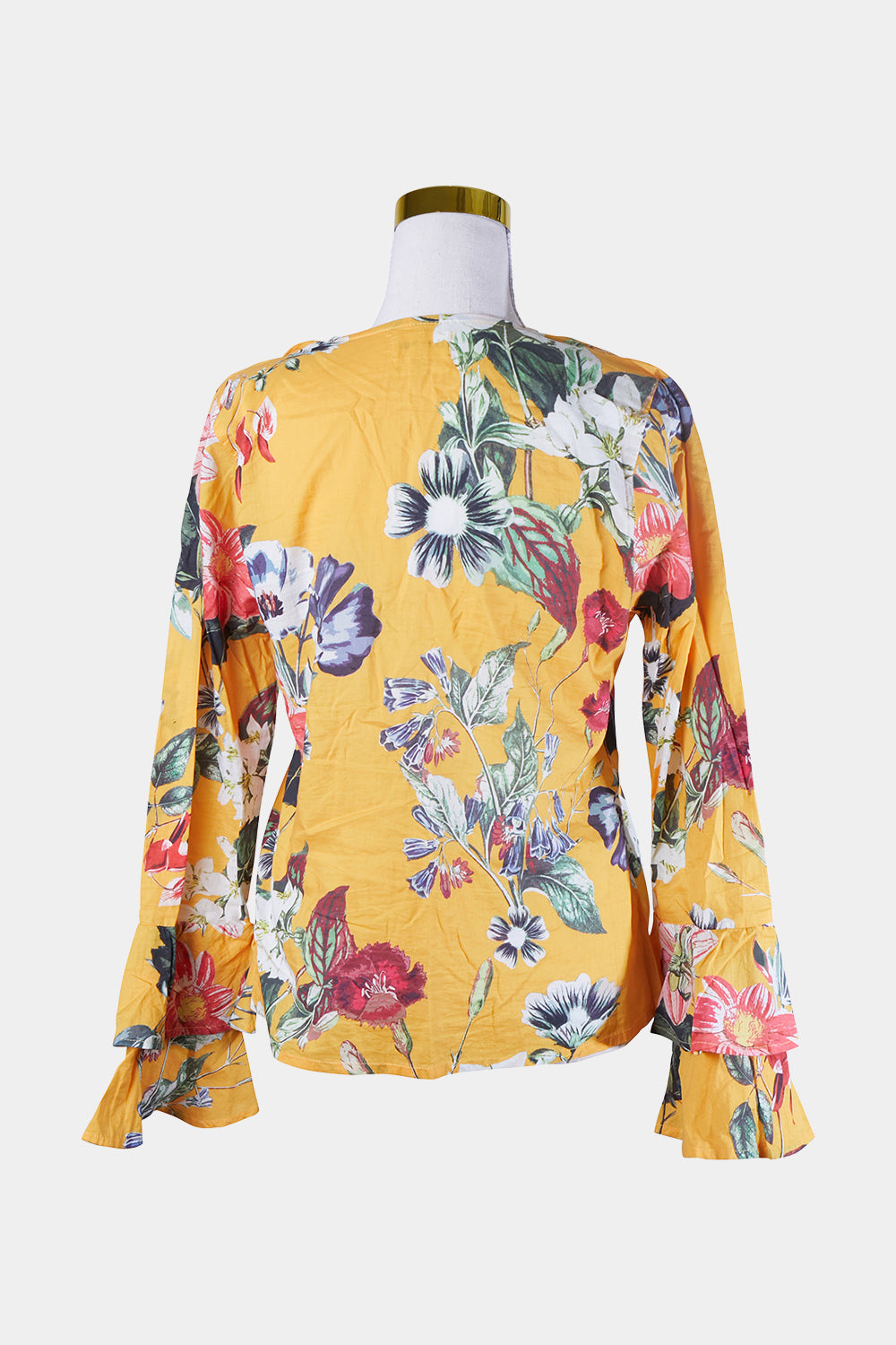 Sara Fox Yellow Pattern Tie Top