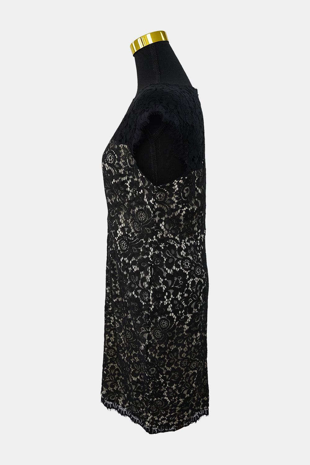 Caroline Morgan Black Lace Sheath Dress