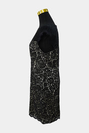 Caroline Morgan Black Lace Sheath Dress
