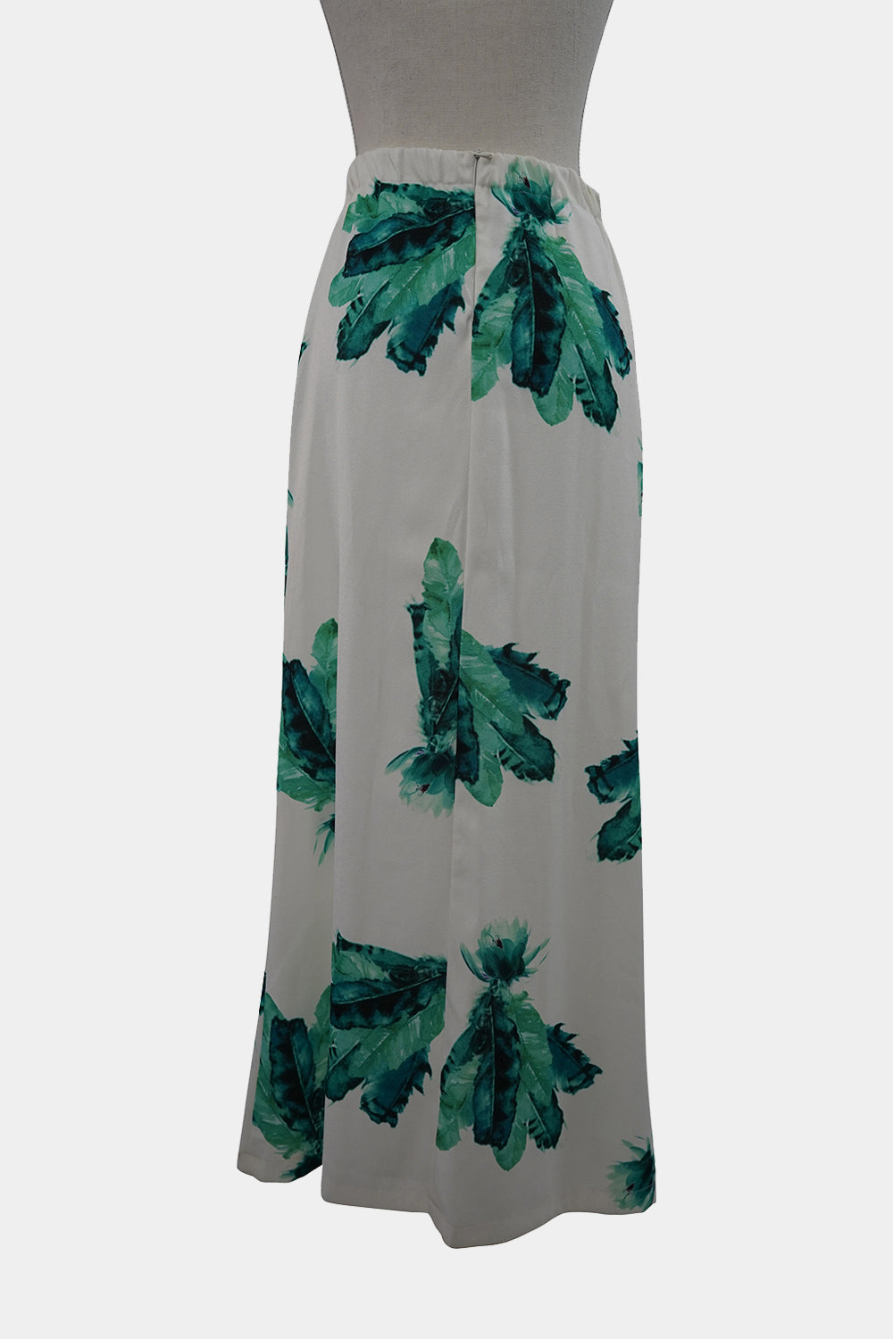 ALMA White, Green Maxi Skirt