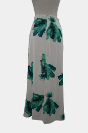 ALMA White, Green Maxi Skirt