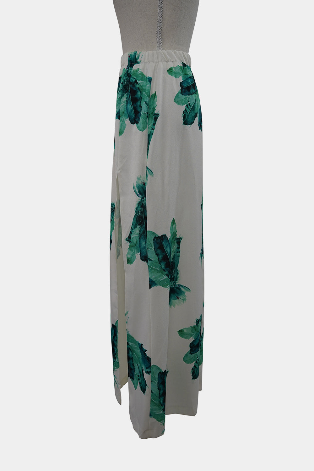 ALMA White, Green Maxi Skirt