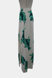 ALMA White, Green Maxi Skirt